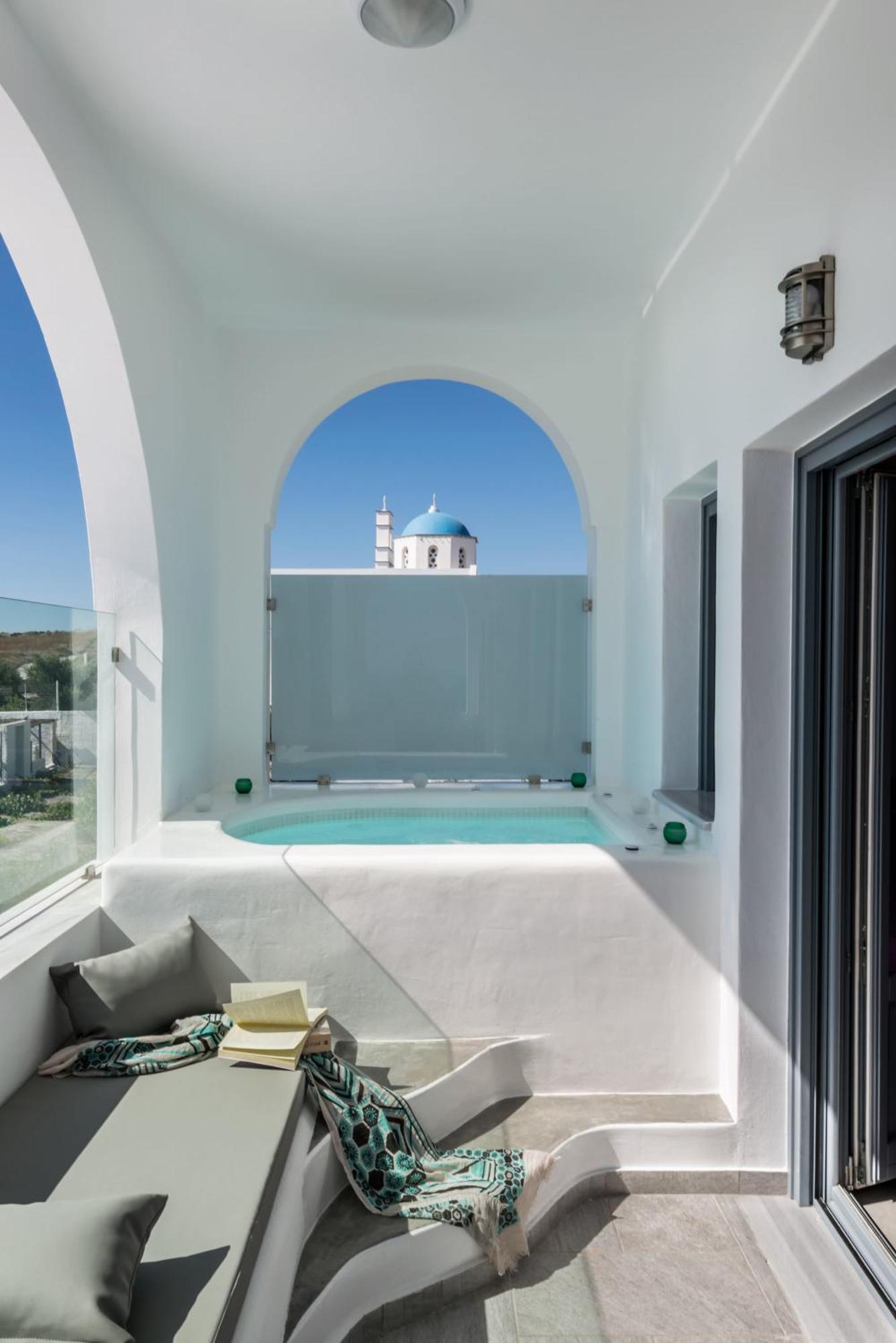 מגלוחורי Aspronisi Luxury Villa With Caldera View מראה חיצוני תמונה